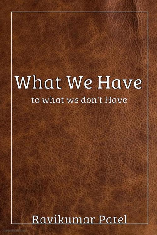 Cover of the book What We Have To What We Don't Have by Ravikumar Patel, Ravikumar Patel