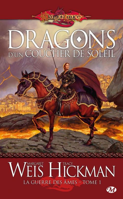 Cover of the book Dragons d'un coucher de soleil by Margaret Weis, Tracy Hickman, Bragelonne