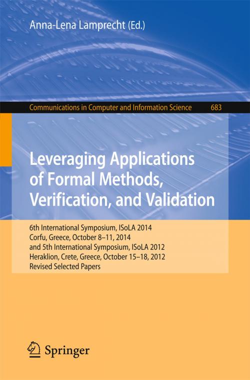Cover of the book Leveraging Applications of Formal Methods, Verification, and Validation by , Springer International Publishing