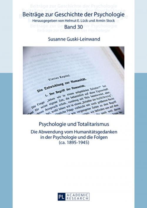 Cover of the book Psychologie und Totalitarismus by Susanne Guski-Leinwand, Peter Lang