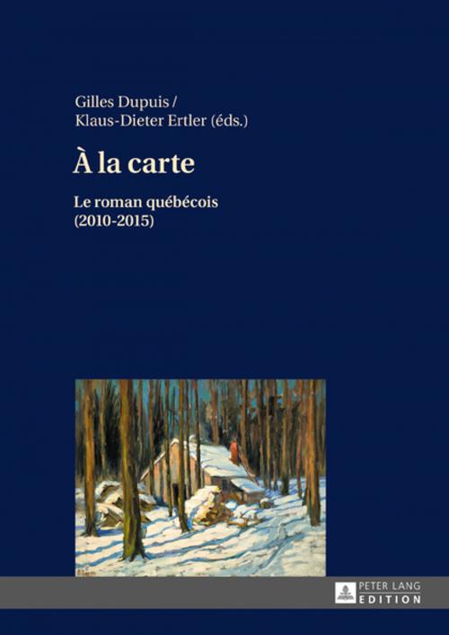 Cover of the book À la carte by , Peter Lang
