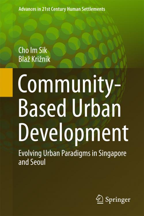 Cover of the book Community-Based Urban Development by Im Sik Cho, Blaž Križnik, Springer Singapore