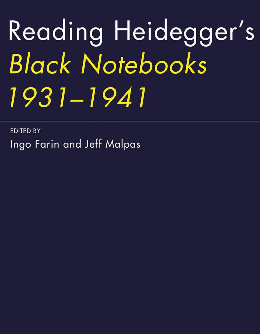 Big bigCover of Reading Heidegger's Black Notebooks 1931–1941