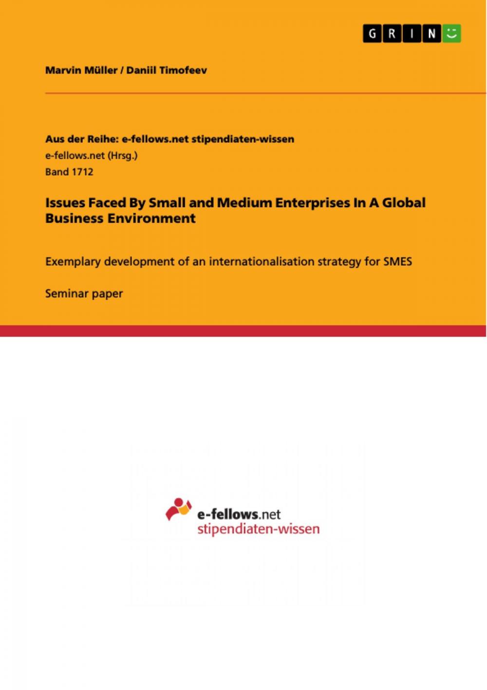 Big bigCover of Issues Faced By Small and Medium Enterprises In A Global Business Environment