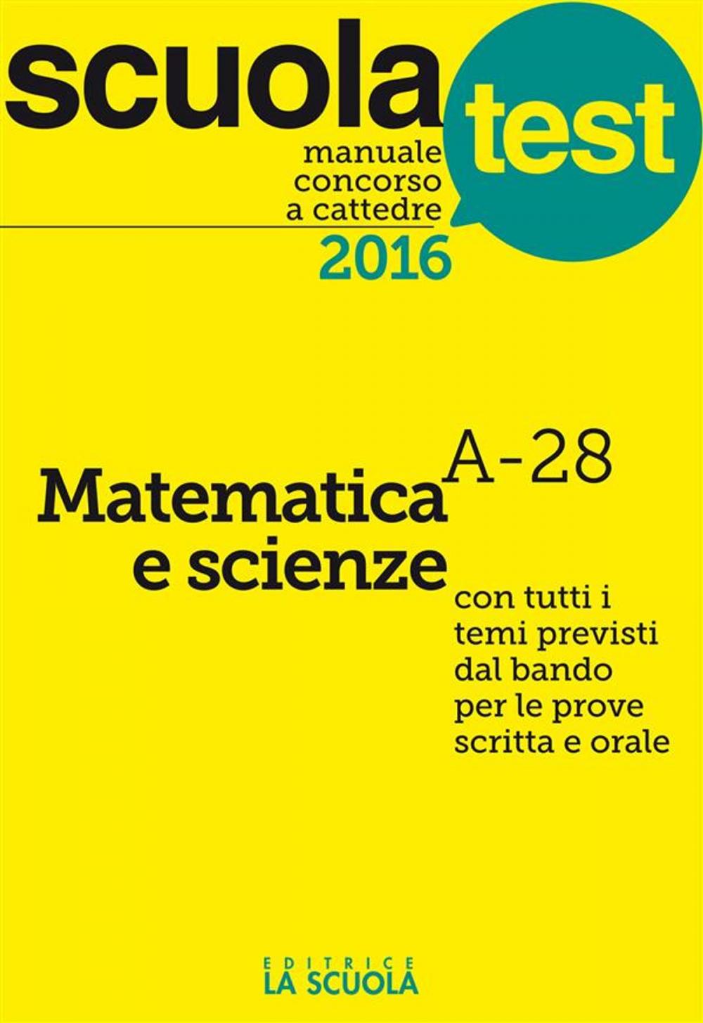 Big bigCover of Manuale concorso a cattedre Matematica e Scienze SS1