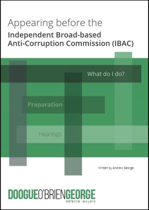 Book cover of Appearing Before the Independent Broad-Based Anti-Corruption Commission (IBAC)