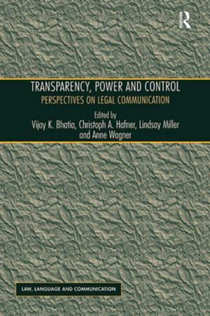 Cover of the book Transparency, Power, and Control by 