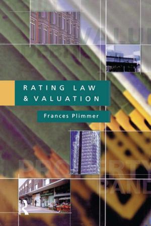 Cover of the book Rating Law and Valuation by Tim Frick, Kate Eyler-Werve
