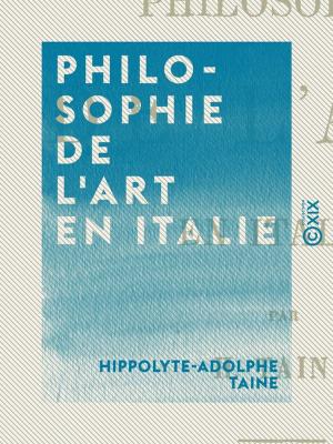 Book cover of Philosophie de l'art en Italie