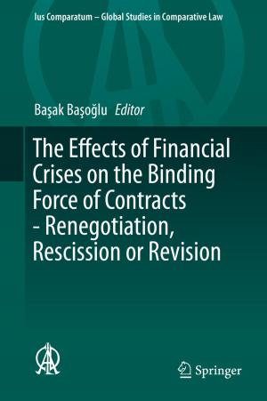 Cover of the book The Effects of Financial Crises on the Binding Force of Contracts - Renegotiation, Rescission or Revision by Sławomir  Szymański, Piotr Bernatowicz