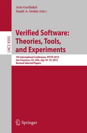 Cover of the book Verified Software: Theories, Tools, and Experiments by Bo Xing, Tshilidzi Marwala
