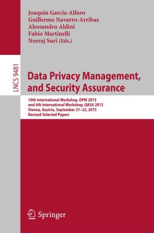 Cover of the book Data Privacy Management, and Security Assurance by Miaowen Wen, Xiang Cheng, Liuqing Yang