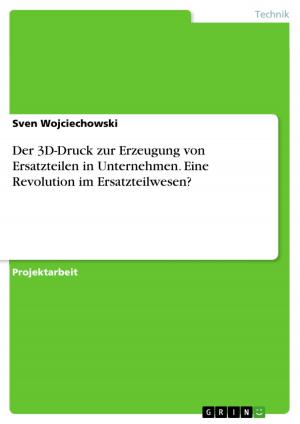 Cover of the book Der 3D-Druck zur Erzeugung von Ersatzteilen in Unternehmen. Eine Revolution im Ersatzteilwesen? by Dominik Damaschke