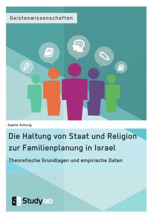 Cover of the book Die Haltung von Staat und Religion zur Familienplanung in Israel. Theoretische Grundlagen und empirische Daten by Raffael Schmidt