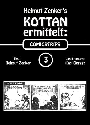 Cover of the book Kottan ermittelt: Comicstrips 3 by Helmut Zenker, Jan Zenker