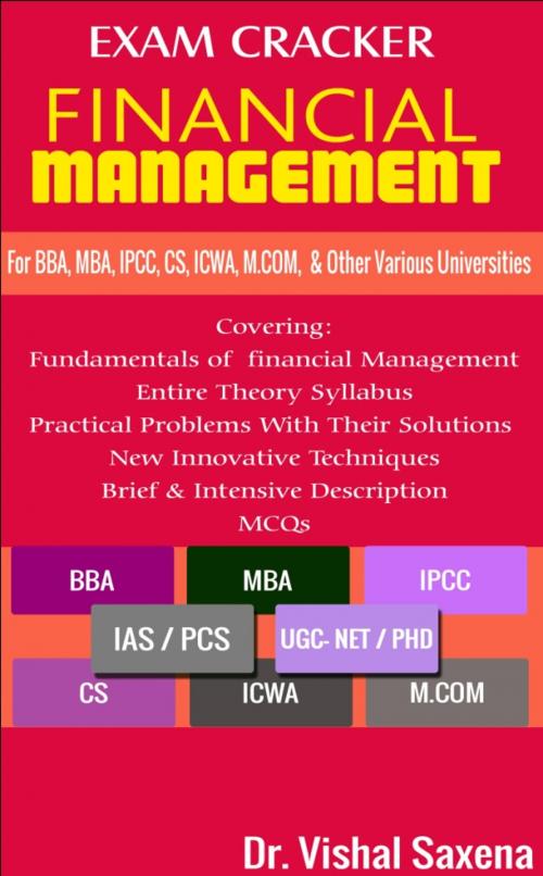 Cover of the book Exam Cracker Financial Management by Dr. Vishal Saxena, onlinegatha