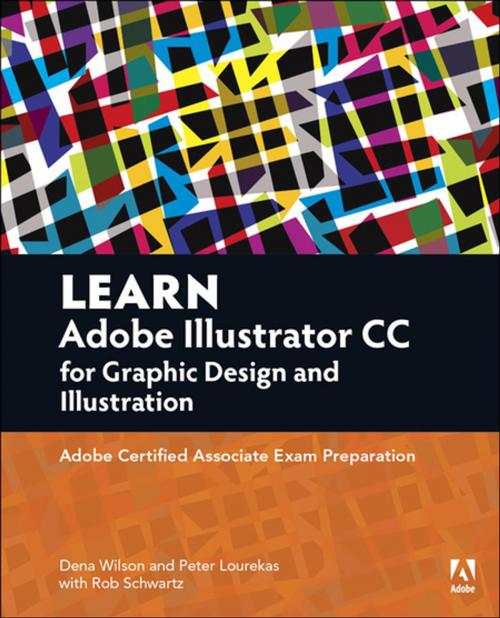 Cover of the book Learn Adobe Illustrator CC for Graphic Design and Illustration by Peter Lourekas, Dena Wilson, Rob Schwartz, Pearson Education