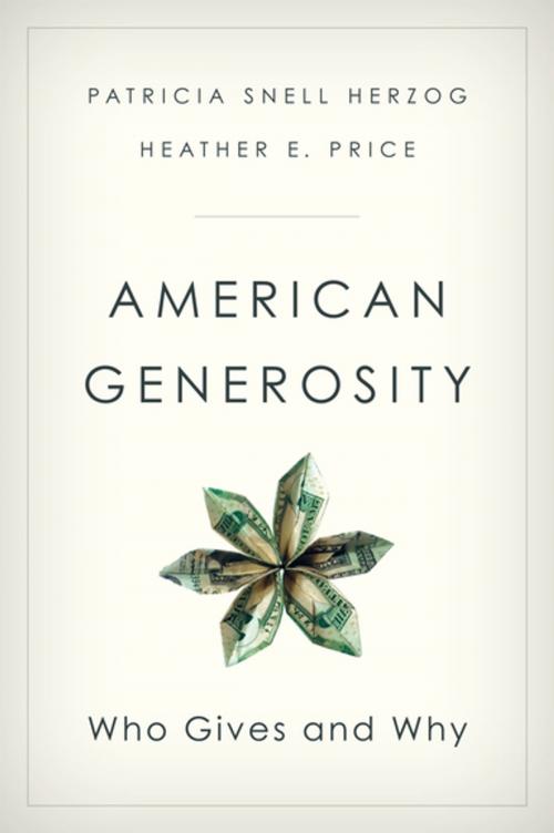 Cover of the book American Generosity by Patricia Snell Herzog, Heather E. Price, Oxford University Press