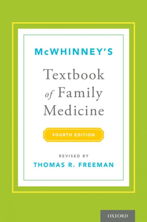 Cover of the book McWhinney's Textbook of Family Medicine by Thomas R. Freeman, Oxford University Press