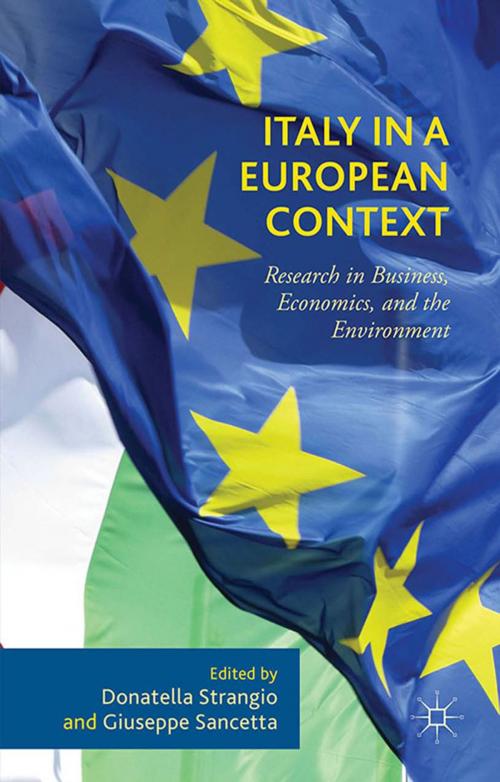 Cover of the book Italy in a European Context by , Palgrave Macmillan UK