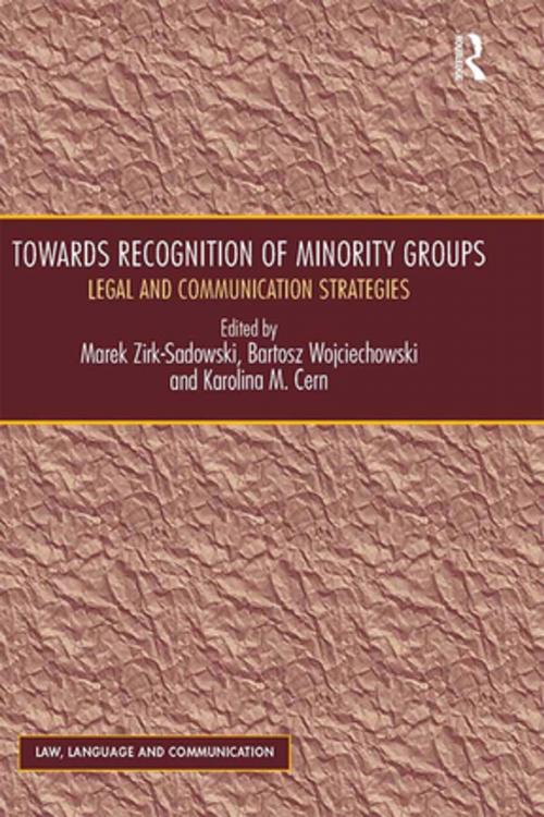 Cover of the book Towards Recognition of Minority Groups by Marek Zirk-Sadowski, Bartosz Wojciechowski, Taylor and Francis