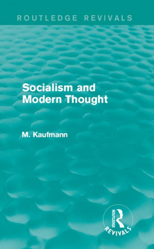 Cover of the book Socialism and Modern Thought by M. Kaufmann, Taylor and Francis