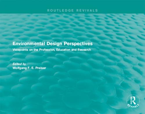 Cover of the book Environmental Design Perspectives by , Taylor and Francis