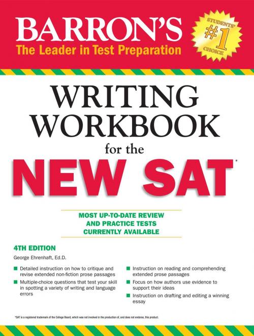 Cover of the book Barron's Writing Workbook for the NEW SAT by George Ehrenhaft Ed. D., Barrons Educational Series