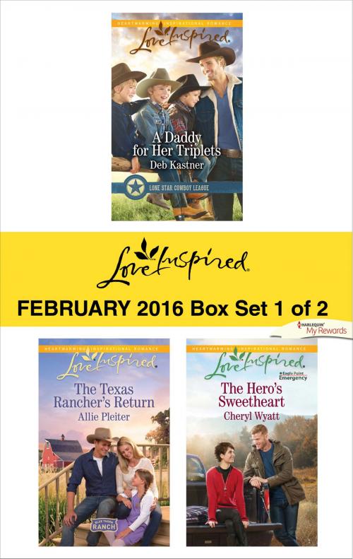 Cover of the book Love Inspired February 2016 - Box Set 1 of 2 by Deb Kastner, Allie Pleiter, Cheryl Wyatt, Harlequin
