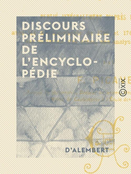 Cover of the book Discours préliminaire de l'Encyclopédie by d'Alembert, Collection XIX