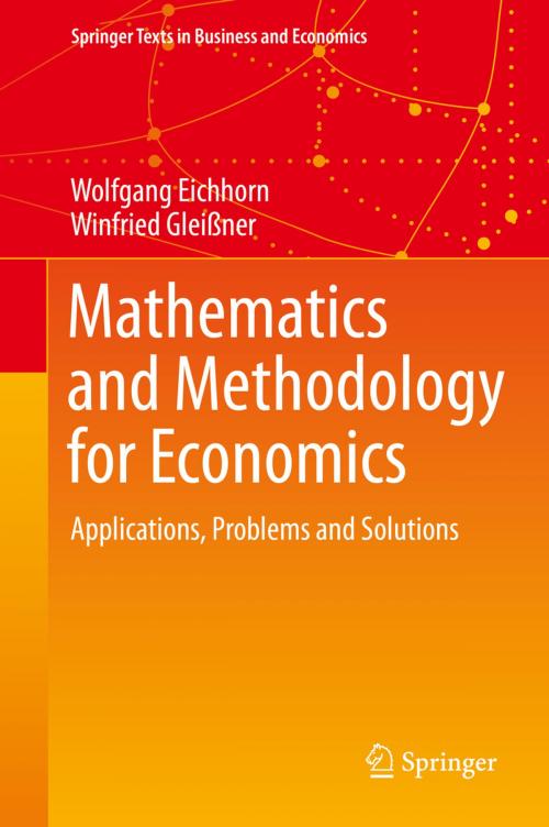 Cover of the book Mathematics and Methodology for Economics by Wolfgang Eichhorn, Winfried Gleißner, Springer International Publishing