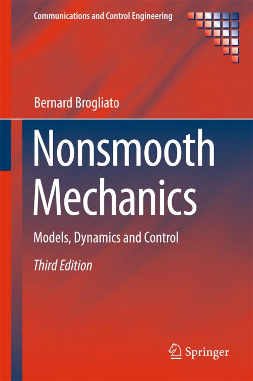 Cover of the book Nonsmooth Mechanics by Bernard Brogliato, Springer International Publishing