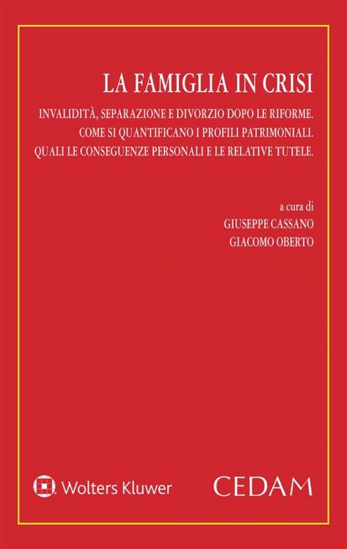 Cover of the book La famiglia in crisi by Giuseppe Cassano, GIACOMO OBERTO, Cedam