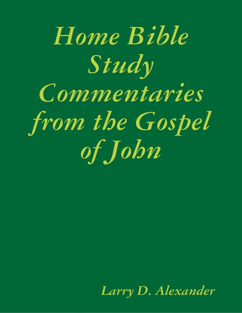 Big bigCover of Home Bible Study Commentaries from the Gospel of John