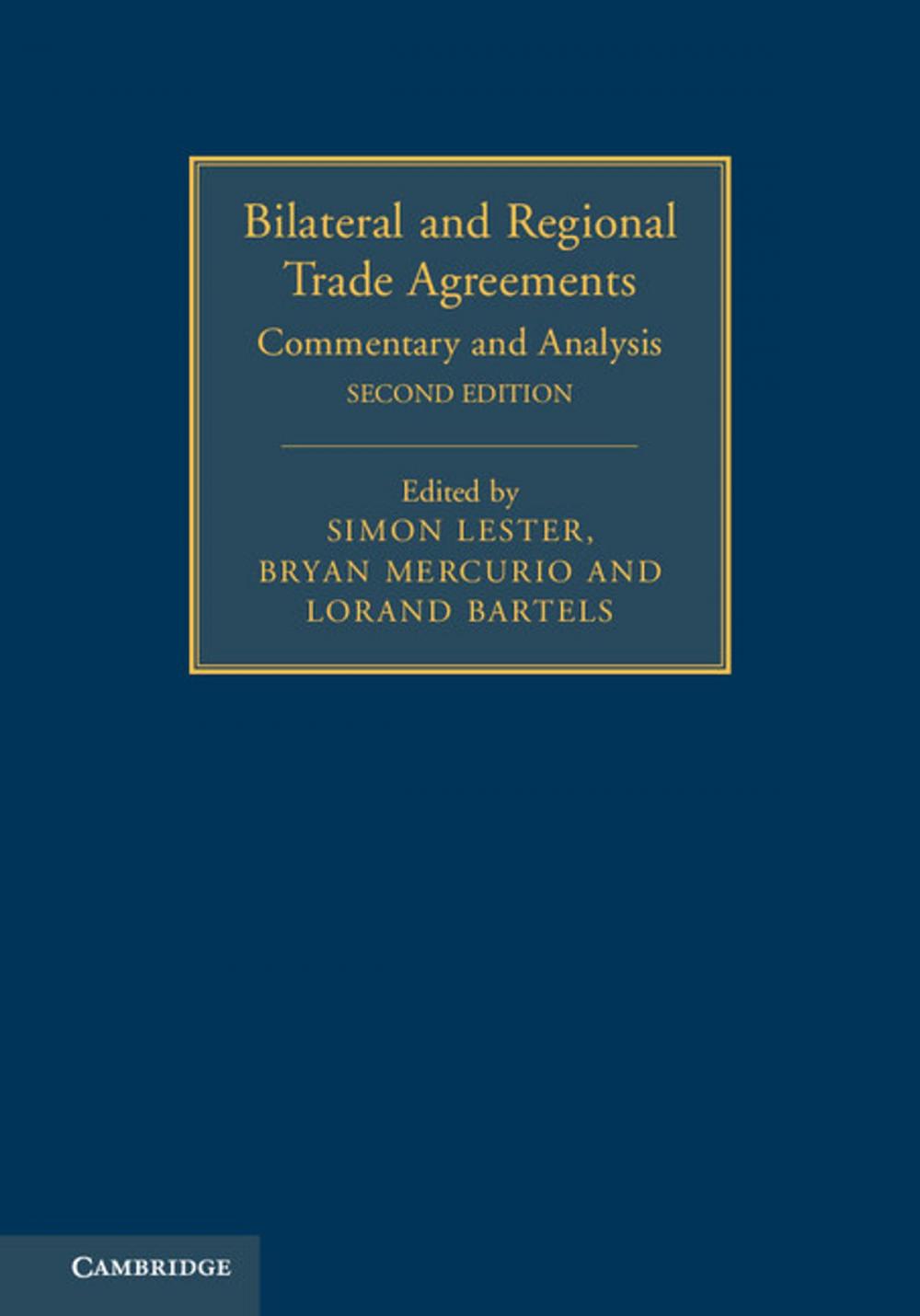 Big bigCover of Bilateral and Regional Trade Agreements: Volume 1