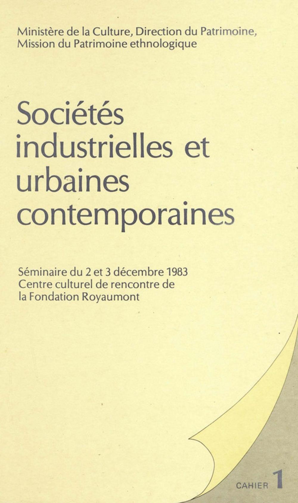 Big bigCover of Sociétés industrielles et urbaines contemporaines