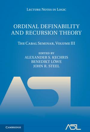 Cover of the book Ordinal Definability and Recursion Theory: Volume 3 by 