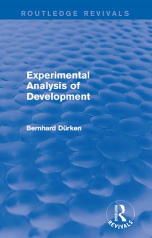 Cover of the book Experimental Analysis of Development by 