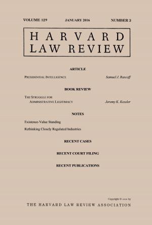 Book cover of Harvard Law Review: Volume 129, Number 3 - January 2016