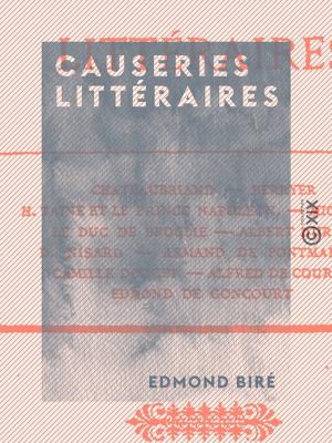 Cover of the book Causeries littéraires by Émile Littré