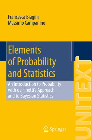Cover of the book Elements of Probability and Statistics by Giorgia Caruso, Luciana Bolzoni, Izabela Steinka, Caterina Barone, Salvatore Parisi, Angela Montanari