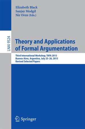 Cover of the book Theory and Applications of Formal Argumentation by Marià Corbí