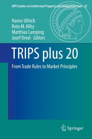 Cover of the book TRIPS plus 20 by Jörg Becker, Axel Winkelmann