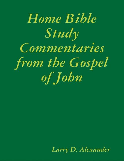 Cover of the book Home Bible Study Commentaries from the Gospel of John by Larry D. Alexander, Lulu.com
