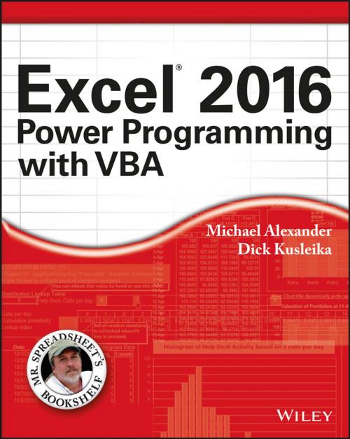 Cover of the book Excel 2016 Power Programming with VBA by Michael Alexander, Richard Kusleika, Wiley