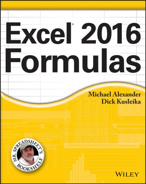 Cover of the book Excel 2016 Formulas by Michael Alexander, Richard Kusleika, Wiley