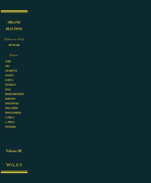 Cover of the book Organic Reactions, Volume 88 by Scott E. Denmark, Wiley