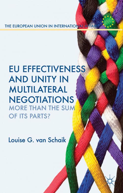 Cover of the book EU Effectiveness and Unity in Multilateral Negotiations by Louise Van Schaik, Palgrave Macmillan UK