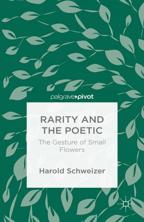 Cover of the book Rarity and the Poetic by Harold Schweizer, Palgrave Macmillan UK