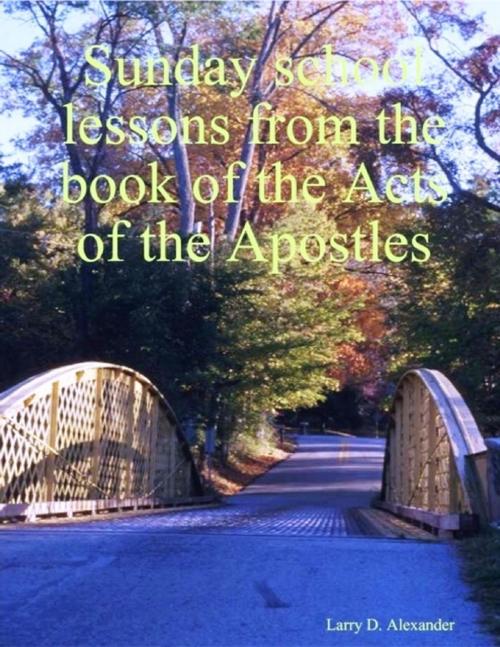 Cover of the book Sunday School Lessons from the Book of the Acts of the Apostles by Larry D. Alexander, Lulu.com